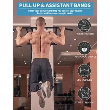 Pull Up Bands, Resistance Bands, Pull Up Assistance Bands Set for Men & Women, Exercise Workout Bands for Working Out, Body Stretching, Physical Therapy, Muscle Training - Black