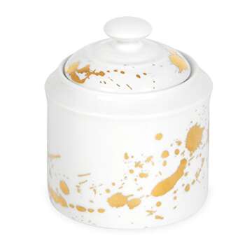 Jonathan Adler 1948 Sugar Bowl - Elegant Gold Design for Your Table
