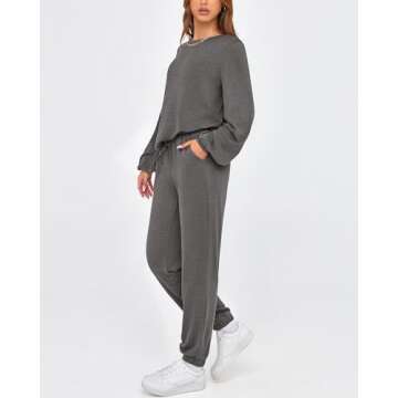 Okiwam Women’s Lounge Set Comfortable Stylish Jogger Pants