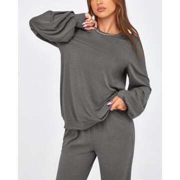 Okiwam Women’s Lounge Set Comfortable Stylish Jogger Pants