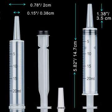 4 Pack 20mL Syringes for Lip Gloss Making Supplies Liquid TKP Lipgloss Base Flavoring Oil Oral Medic...