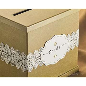 Elegant Gold Wedding Card Box for All Occasions