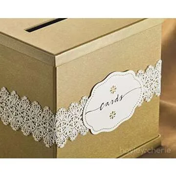 Elegant Gold Wedding Card Box for All Occasions