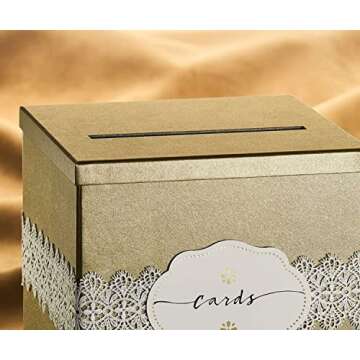 Elegant Gold Wedding Card Box for All Occasions