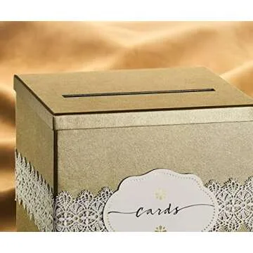 Elegant Gold Wedding Card Box for All Occasions