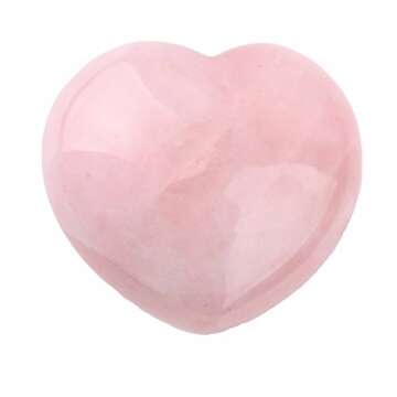 Rockcloud Healing Crystal Natural Rose Quartz Heart Love Carved Palm Worry Stone Chakra Reiki Balancing