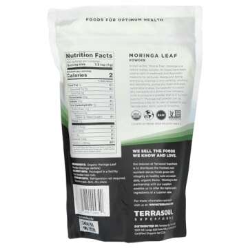 Terrasoul Superfoods Organic Moringa Powder, 11 Oz : Detox - Antioxidants - Immunity