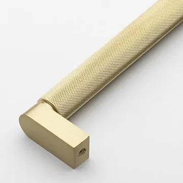 GlideRite Solid Knurled Cabinet Pulls in Satin Gold