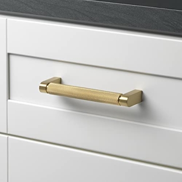 GlideRite Solid Knurled Cabinet Pulls in Satin Gold