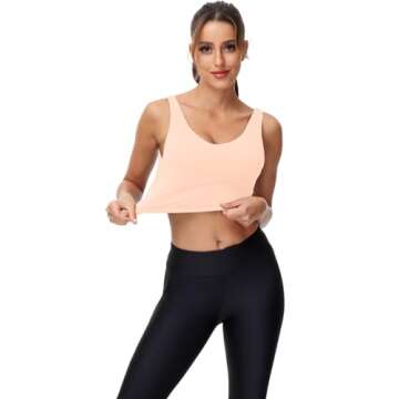 SIGNEALA Longline Sports Bra | V Neck Padded Crop Top