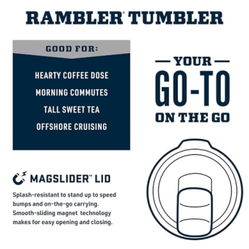 YETI Rambler 20 oz Tumbler, Stainless Steel, Vacuum Insulated with MagSlider Lid, Lowcountry Peach