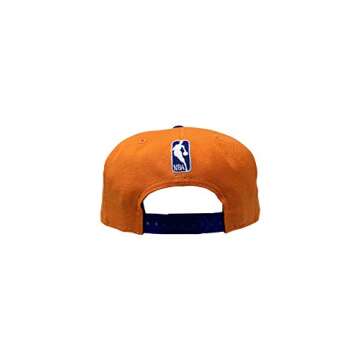 New Era New York Knicks Adjustable Snapback Hat 9Fifty NBA Basketball Flat Bill Baseball Cap (One Size, Org Retro High Crown)