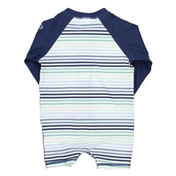 RUGGEDBUTTS Coastal Stripes Rash Guard for Infants