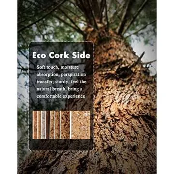 YSAGi Double-Sided Desk Pad, Leather & Eco Cork Design