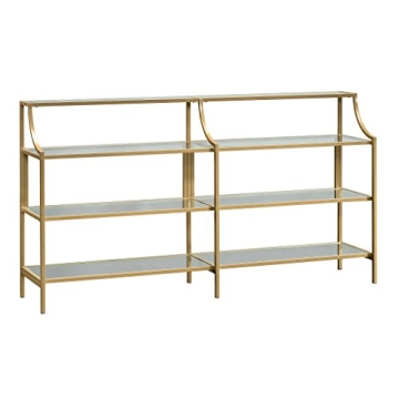 Sauder International Lux Console Table in Satin Gold