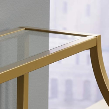 Sauder International Lux Console Table in Satin Gold