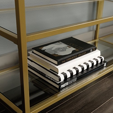 Sauder International Lux Console Table in Satin Gold