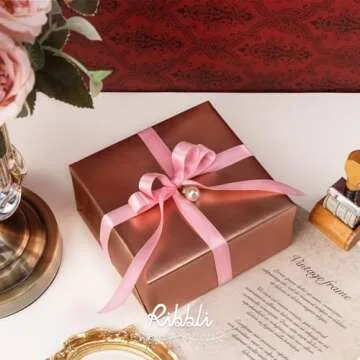 Ribbli Pink Satin Ribbon, 1/2” x 25 Yards for Crafting