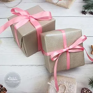 Ribbli Pink Satin Ribbon, 1/2” x 25 Yards for Crafting