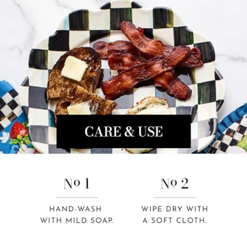 MACKENZIE-CHILDS Courtly Check Enamel Petal Dinner Plate