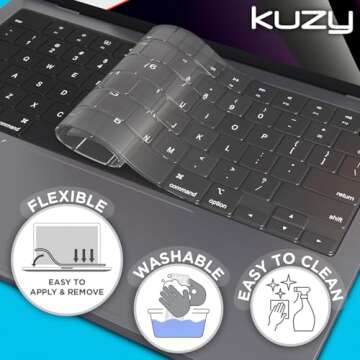 Kuzy Premium MacBook Keyboard Cover for Pro and Air Models