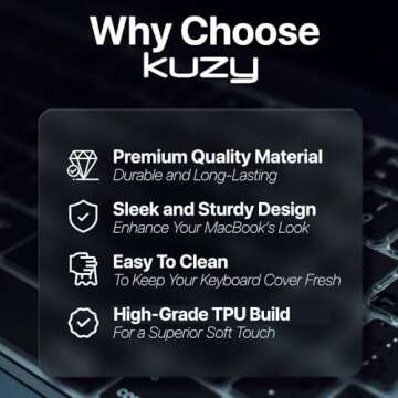 Kuzy Premium MacBook Keyboard Cover for Pro and Air Models