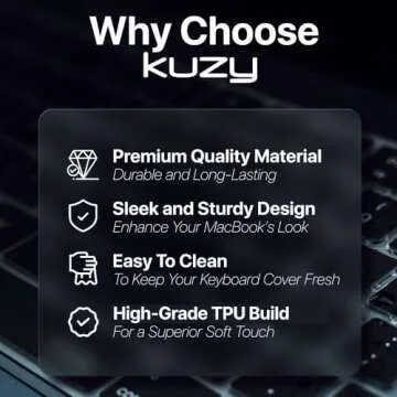 Kuzy Premium MacBook Keyboard Cover for Pro and Air Models