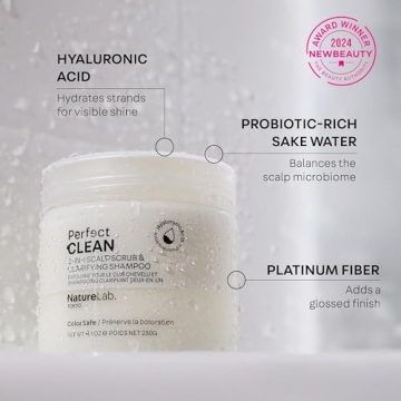 NATURELAB Perfect Clean Scalp Scrub Shampoo for Shiny Hair