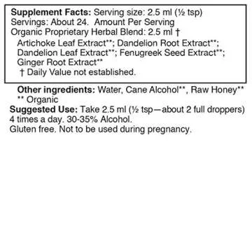 Urban Moonshine Organic Healthy Liver Bitters for Digestion Wellness