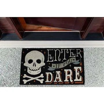 DII Halloween Welcome Mat - Decorative & Durable Coir Doormat