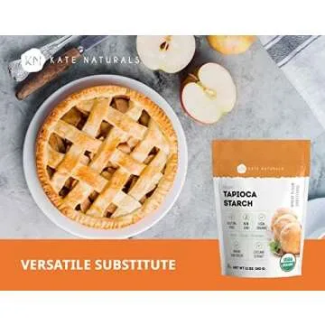Kate Naturals Tapioca Starch Flour for Baking, Cooking & Boba Pearls (12oz, Organic, Non-GMO, Gluten Free)