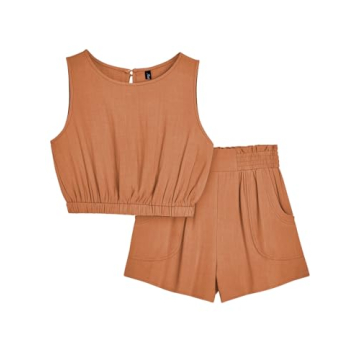 AUTOMET Women's Summer 2 Piece Outfit Comfortable Shorts Set