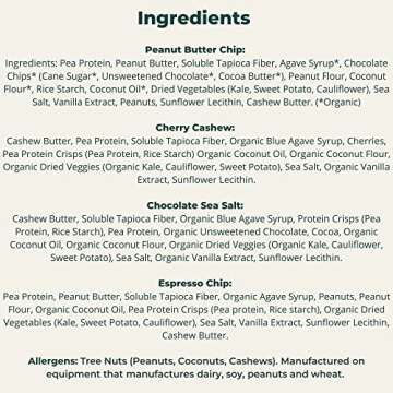 Just Real Food Bar - Plant Based Protein Bars - Variety Pack - 6 Count - 3 Flavors - 15g Protein - High Energy, Paleo, Vegan & Non GMO - Gluten Free, Dairy Free and Soy Free