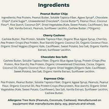 Just Real Food Bar - Plant Based Protein Bars - Variety Pack - 6 Count - 3 Flavors - 15g Protein - High Energy, Paleo, Vegan & Non GMO - Gluten Free, Dairy Free and Soy Free