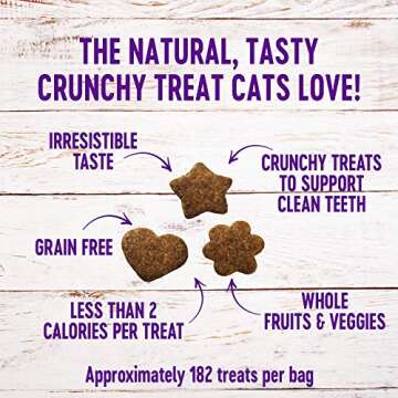 Wellness Crunchy Kittles Cat Treat Variety Pack: Grain-Free, Made with Natural Ingredients and Real ...