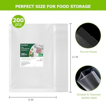 Bonsenkitchen Vacuum Food Sealer Bags - 200 Quart