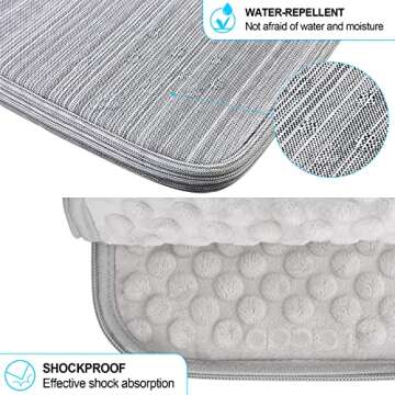 Lacdo Tablet Sleeve Case for 11 inch iPad Pro M4 | 11 inch iPad Air M2 | 10.9 inch iPad | 10.2 inch iPad | 10.9 inch iPad Air 5 4 | 10.5" iPad Pro | 11 inch Galaxy Tab A9+ Protective Bag, Dark Gray