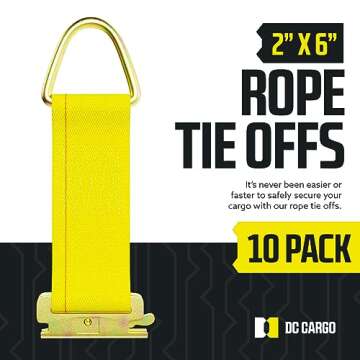 DC Cargo E-Track 2" x 6" Rope Tie-Offs - 10-Pack - E Track Accessories - Rope Tie-Off Cargo Tie-Down...