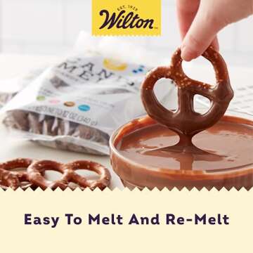 Wilton Light Cocoa and Bright White Candy Melts Candy Set, Vanilla & Chocolate Candy Melts, 12 Oz, Pack of 4