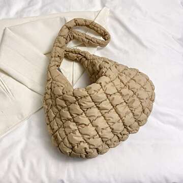 Stylish Quilted Tote Bag for Women - Lightweight & Versatile