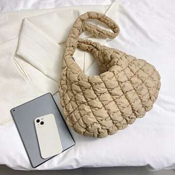 Stylish Quilted Tote Bag for Women - Lightweight & Versatile