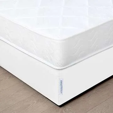 Box Spring Cover Queen Size with Smooth and Elastic Woven Material, Only Covers Sides, Alternates for Bed Skirt, Wrinkle & Fading Resistant, Washable, Dustproof, White