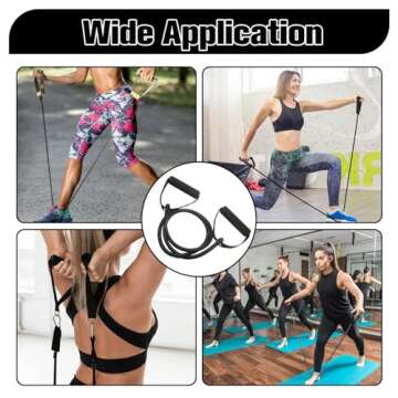 Resistance Bands with Handles, Easy Hold Working Out Exercise Bands, Comfortable Workout Accessory for Men Women Strength Training Muscle Shaping Physical Therapy Home (30LB)