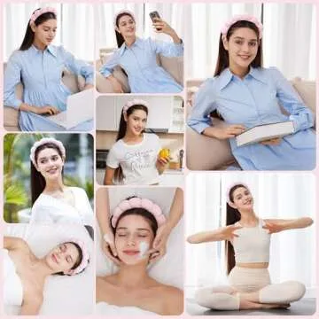 Ztomine Spa Headband and Wristband Set for Skincare