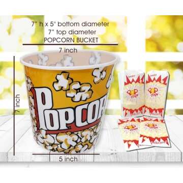 Movie Night Gift Basket Snacks Candy & Popcorn, Full size Treats for Kids, College Students & Family, Care Package Birthday Gift or popcorn lover, family night