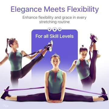 Premium Stretch Bands for Dancers - Flexibility & Ballet Stretching Band, Dance Equipment for Splits...