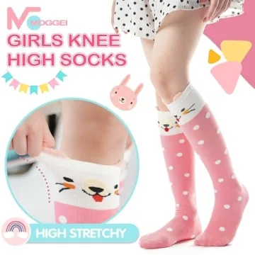 MOGGEI Cute Knee High Socks Kids Fun Animal Gift