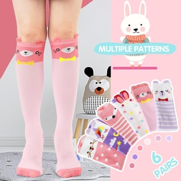 MOGGEI Cute Knee High Socks Kids Fun Animal Gift