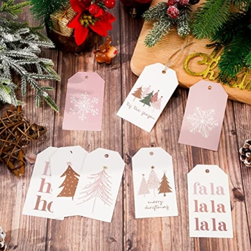 Whaline 120Pcs Boho Christmas Tags for Holiday Gifts