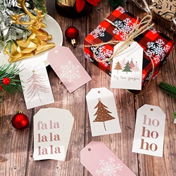 Whaline 120Pcs Boho Christmas Tags for Holiday Gifts